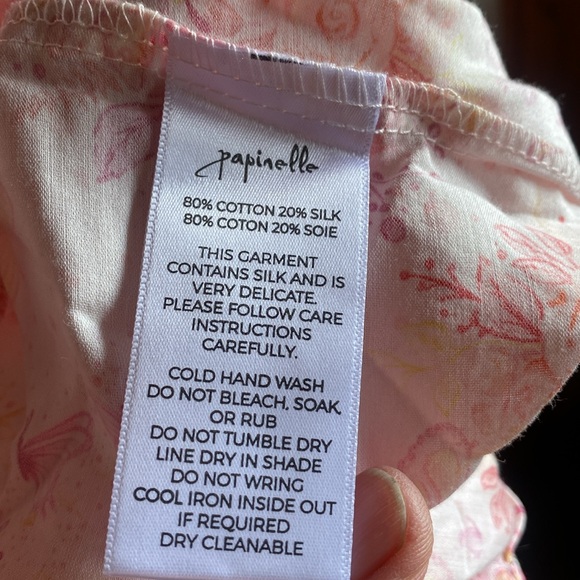 Papinelle NWT 2-piece set Butterfly Silk Blend Long Sleeve Tie Waist Pajamas Set - Picture 11 of 13